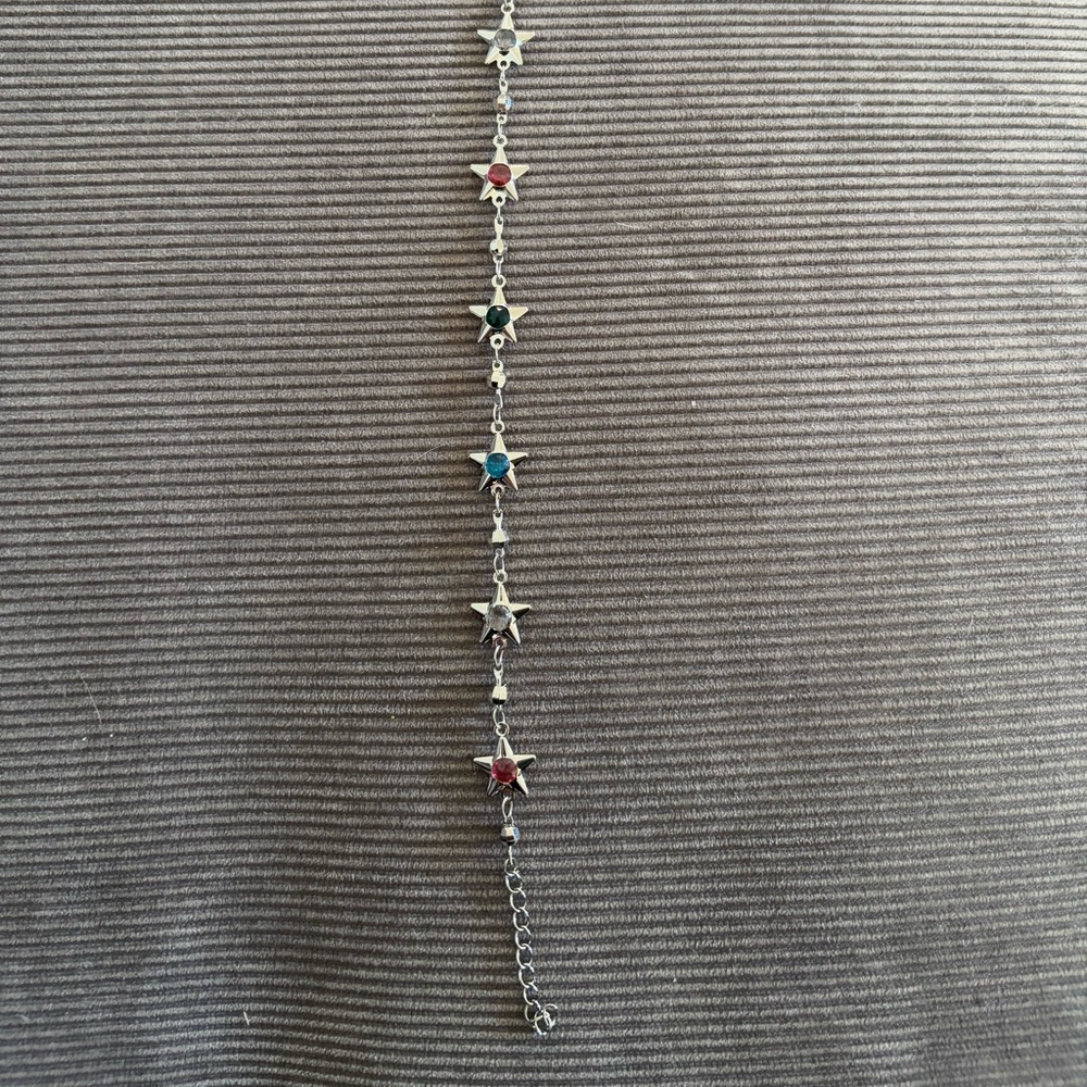 Sterling Star Charm Bracelet with Blue Accents - Picture 3 of 3